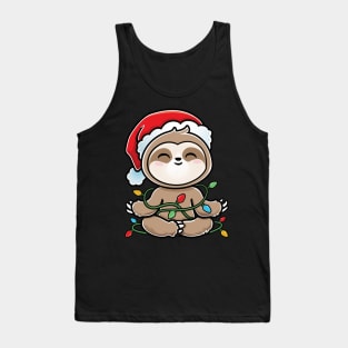 Cute Christmas Sloth Tank Top